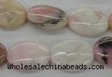 COP26 15*20mm oval natural pink opal gemstone beads Wholesale