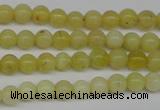 COP330 15.5 inches 4mm round yellow opal gemstone beads wholesale