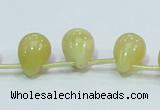 COP357 15.5 inches 13*18mm teardrop yellow opal gemstone beads