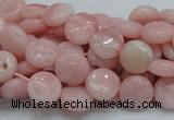 COP59 15.5 inches 6mm flat round natural pink opal gemstone beads