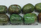 COP672 15.5 inches 12*16mm nuggets green opal gemstone beads