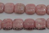 COP79 15.5 inches 12*12mm square natural pink opal gemstone beads