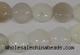 COP905 15.5 inches 14mm flat round natural white opal gemstone beads