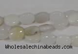 COP906 15.5 inches 8*10mm oval natural white opal gemstone beads