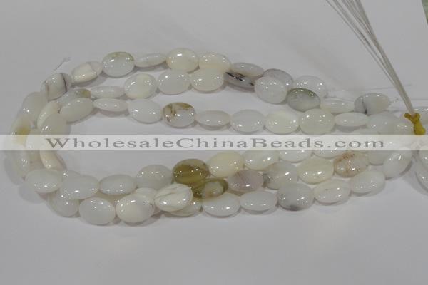 COP907 15.5 inches 13*18mm oval natural white opal gemstone beads