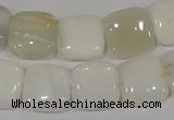 COP910 15.5 inches 14*14mm square natural white opal gemstone beads