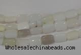 COP911 15.5 inches 6*8mm rectangle natural white opal gemstone beads