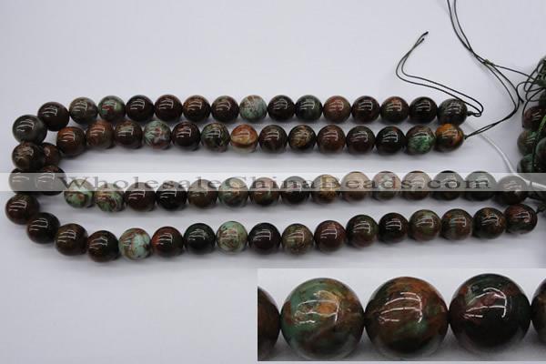 COP988 15.5 inches 12mm round green opal gemstone beads wholesale