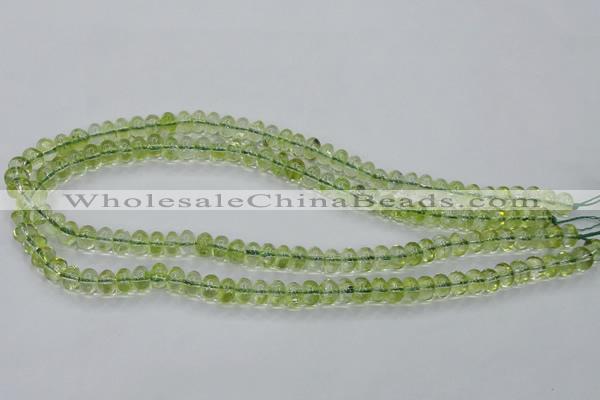 COQ20 16 inches 5*10mm rondelle dyed olive quartz beads wholesale