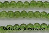 COQ202 15.5 inches 4mm - 5mm round natural olive quartz beads