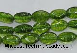 COQ35 15.5 inches 8*12mm oval dyed olive quartz beads wholesale