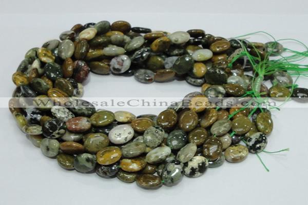 COS05 15.5 inches 12*16mm oval ocean stone beads wholesale