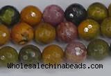 COS202 15.5 inches 8mm faceted round ocean jasper beads