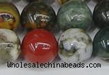 COS225 15.5 inches 14mm round ocean stone beads wholesale