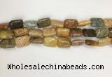 COS251 15.5 inches 10*14mm rectangle ocean stone beads wholesale