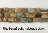 COS253 15.5 inches 13*18mm rectangle ocean stone beads wholesale