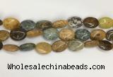 COS258 15.5 inches 10*14mm oval ocean stone beads wholesale