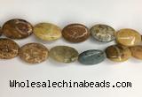 COS263 15.5 inches 22*30mm oval ocean stone beads wholesale