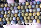 COS311 15.5 inches 8mm faceted round ocean jasper beads