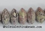 COT08 15.5 inches 10*20mm rondelle osmanthus stone beads