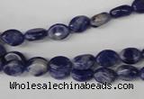 COV01 15.5 inches 6*8mm oval blue spot gemstone beads wholesale