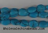 COV20 15.5 inches 8*10mm oval synthetic turquoise beads wholesale