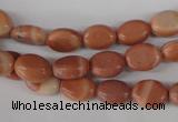 COV33 15.5 inches 8*10mm oval red mud jasper beads wholesale