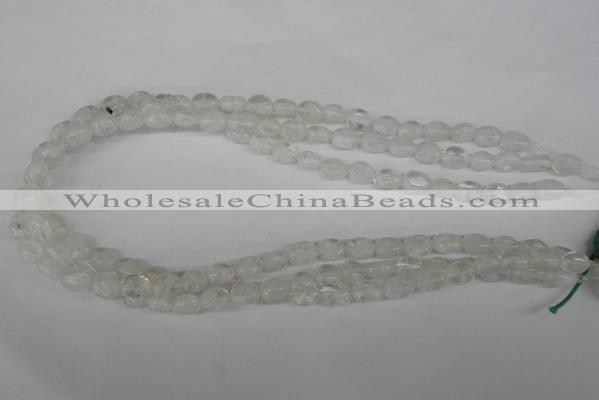 COV43 15.5 inches 8*10mm oval watermelon white beads wholesale