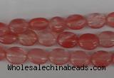 COV44 15.5 inches 8*10mm oval cherry quartz beads wholesale