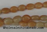 COV47 15.5 inches 8*10mm oval pink aventurine beads wholesale