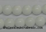 CPB05 15.5 inches 12mm round white porcelain beads wholesale