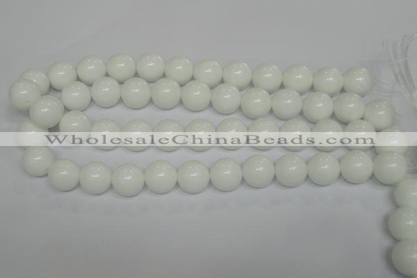 CPB07 15.5 inches 16mm round white porcelain beads wholesale