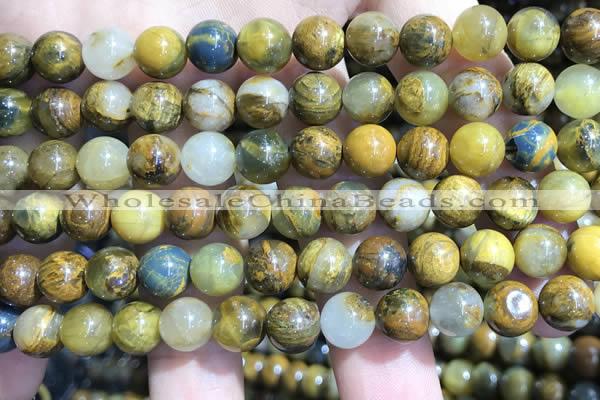 CPB1052 15.5 inches 8mm round golden pietersite beads wholesale