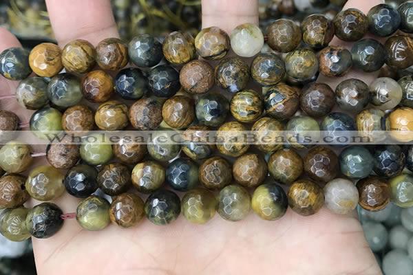 CPB1067 15.5 inches 8mm faceted round natural pietersite beads