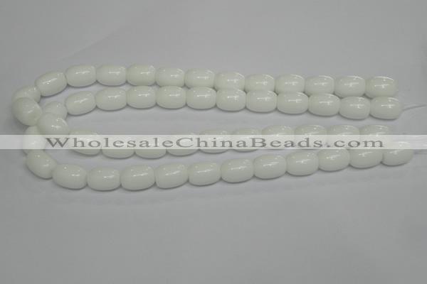 CPB11 15.5 inches 10*14mm drum white porcelain beads wholesale