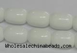 CPB14 15.5 inches 13*18mm drum white porcelain beads wholesale