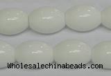 CPB20 15.5 inches 15*20mm rice white porcelain beads wholesale