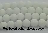 CPB411 15.5 inches 6mm round matte white porcelain beads