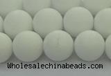 CPB414 15.5 inches 12mm round matte white porcelain beads