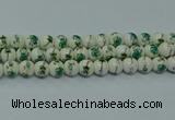 CPB581 15.5 inches 6mm round Painted porcelain beads