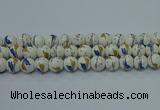 CPB591 15.5 inches 6mm round Painted porcelain beads