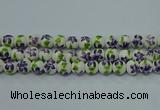 CPB621 15.5 inches 6mm round Painted porcelain beads