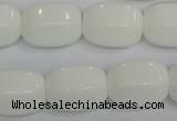 CPB68 15.5 inches 15*20mm drum white porcelain beads wholesale