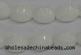 CPB70 15.5 inches 12*16mm rice white porcelain beads wholesale