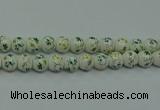 CPB781 15.5 inches 6mm round Painted porcelain beads