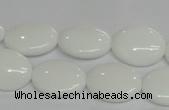 CPB87 15.5 inches 13*18mm oval white porcelain beads wholesale