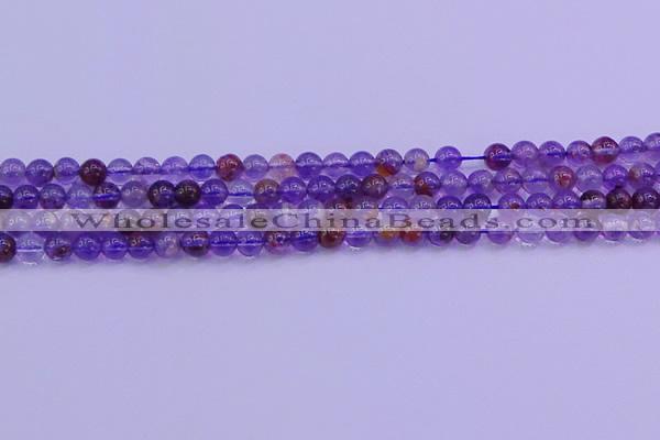 CPC600 15.5 inches 4mm round purple phantom quartz beads