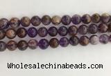 CPC662 15.5 inches 10mm round purple phantom quartz beads