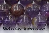 CPC666 15.5 inches 8mm round purple phantom quartz beads wholesale