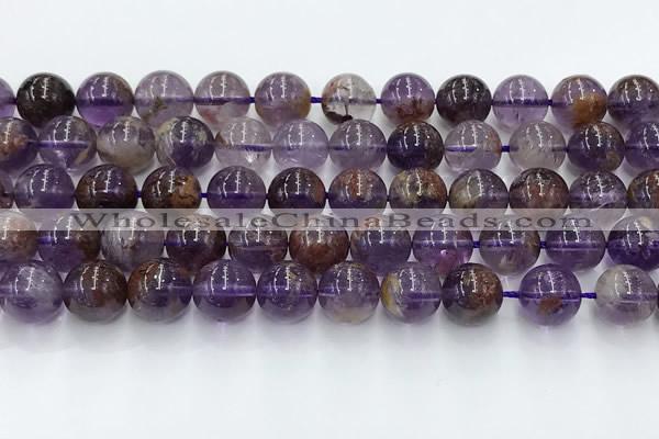 CPC667 15.5 inches 10mm round purple phantom quartz beads wholesale